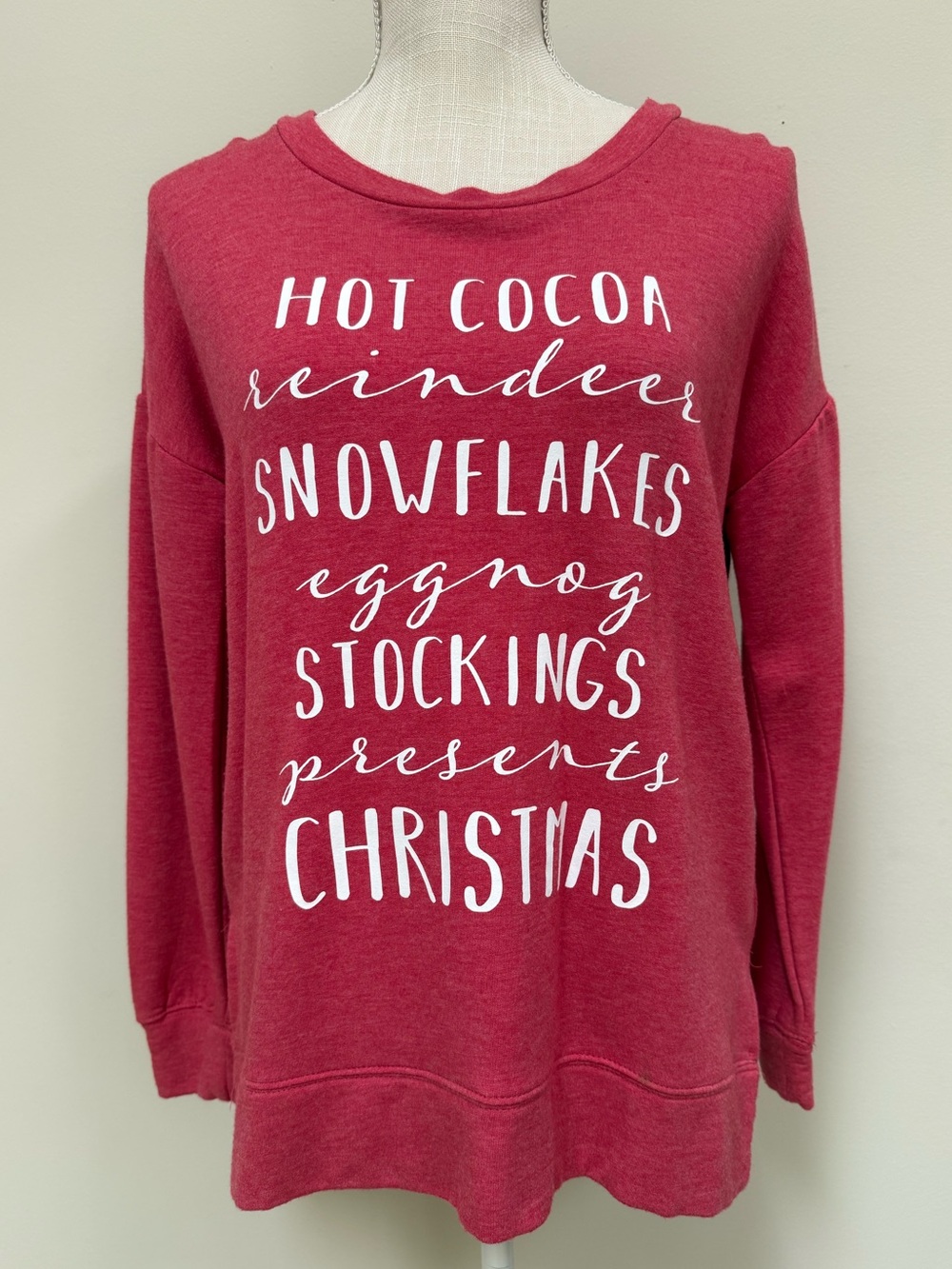 Women's Red Christmas Graphic Sweatshirt